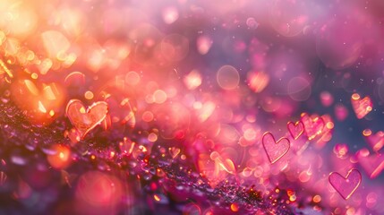 Poster - Hearts floating in the air, perfect for romantic concepts