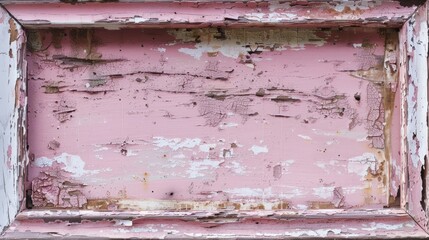 Poster - A weathered window with peeling paint, suitable for architectural design projects