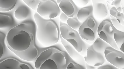 Wall Mural - The background is an abstract white matter geometric pattern rendered in 3D