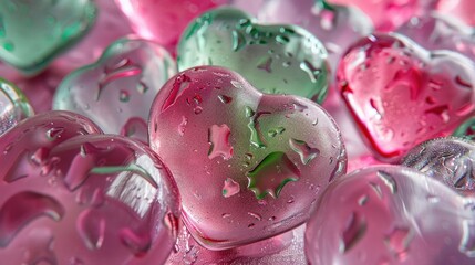 Aufkleber - Close-up view of a bunch of colorful gummy bears. Great for candy or sweets concepts