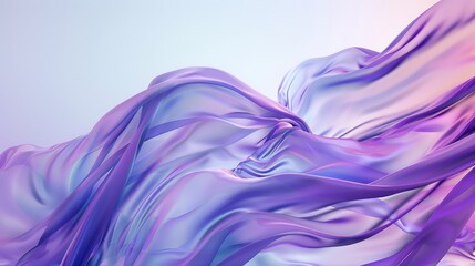 Poster - Elegant smooth flying cloth background. Abstract 3D art.