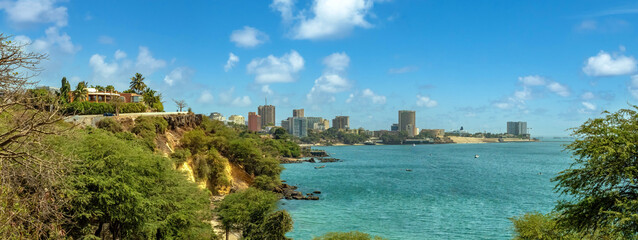 Wall Mural - The Corniche promenade offers great views of the ocean and the coastal skyline of Dakar, Senegal, West Africa