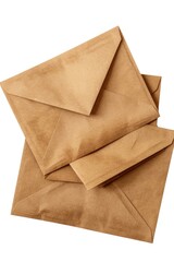 Poster - A pile of brown envelopes stacked on top of each other. Suitable for office and business concepts