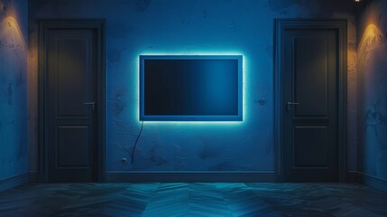 Aufkleber - Hanging LED TV on the wall