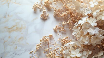 Poster - A close-up shot of a bunch of flowers on a table. Perfect for home decor or gardening themes