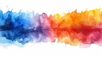 Aufkleber - Colorful watercolor stains, separated abstract blots. Colorful, divorces, modern.