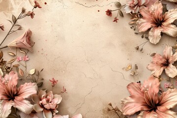 Poster - Colorful flowers displayed on a wall, suitable for various design projects