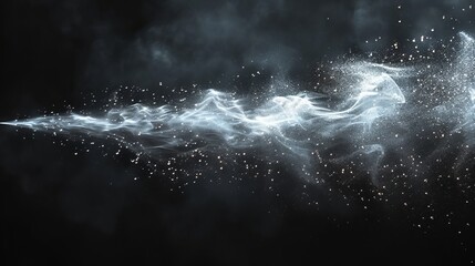 Aufkleber - White fog template isolated on dark transparent background with spray nozzles. Realistic modern illustration.