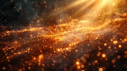 Poster - Light effect with an explosion of stars and sparkles. Sun.