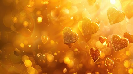 Poster - Bunch of hearts floating in the air, perfect for romantic designs