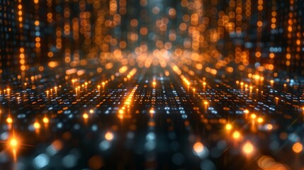 Poster - Matrix background featuring digital binary code for scientific data - depicting connectivity, complexity, and data flood of modern digital age...