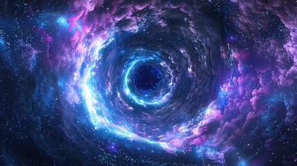 Aufkleber - A black hole in the center of a galaxy. Perfect for science or space-themed projects