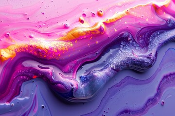 Poster - A stunning array of pink and purple hues swirl in an abstract pattern, evoking creativity and a sense of wonder