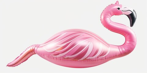 Poster - A pink flamingo balloon floating in the air, perfect for party decorations