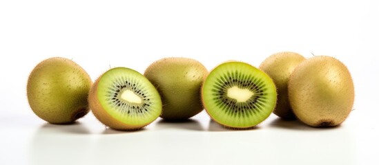 Poster - four adjacent kiwis on white background