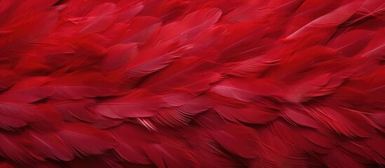 Poster - Close-up of vibrant red bird plumage