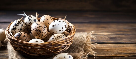 Aufkleber - Close-up of eggs in a basket on table