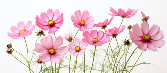 Fototapete - Pink flowers in vase on table