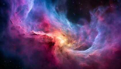 Wall Mural - colorful space galaxy cloud nebula, showcasing vibrant hues and swirling patterns reminiscent of cos