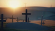 Crucifixes on the Hill: Solemn Good Friday Landscape