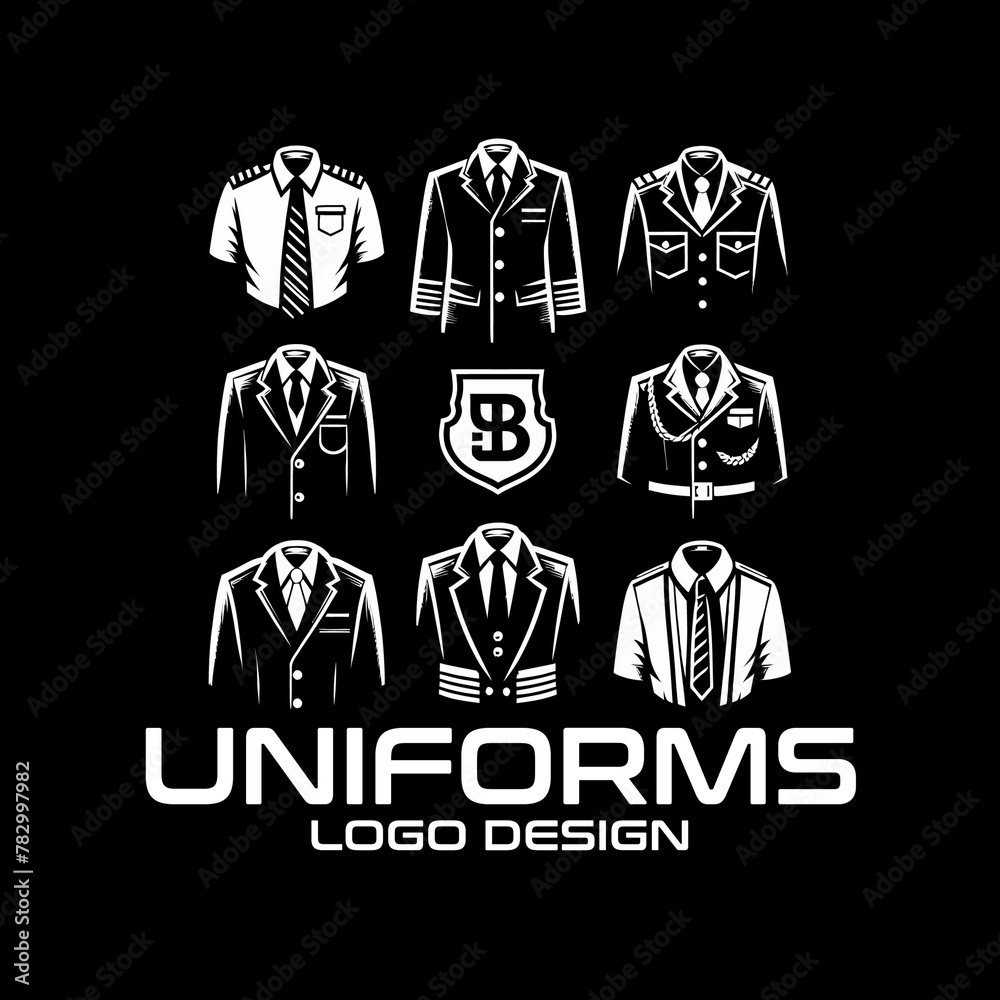 Uniforms Vector Logo Design Stock Vector | Adobe Stock