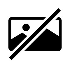 Poster - No image silhouette icon. Vector.