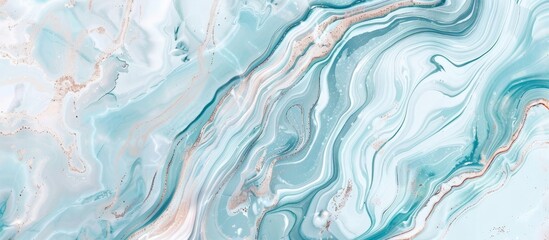 Poster - Blue and white marble surface, perfect for home decoration, with a high-resolution texture for wall and floor tiles.