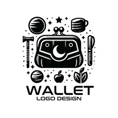 Wall Mural - Wallet Vector Logo Design