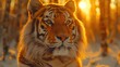 Majestic Sumatran Tiger. Delving into the Peculiar Behavior and Shifting Colorations of the Sumatran Tiger in Side Captures.
