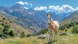 Mule Stalwartly Patrolling Mountain Pass, Ethereal Lighting Enhancing Its Watchful Stance.