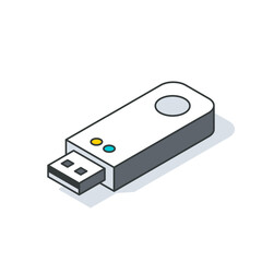 Poster - a rectangular gadget with a flash drive icon on white background