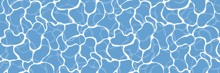 Poster - Blue water surface seamless pattern. Vector illustration 