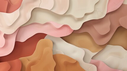 Fototapete - 3d texture, earthy colors, pastel, vector