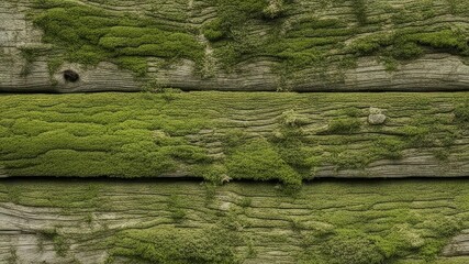 Wall Mural - background, texture, old boards with moss.