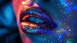 iridescent whisper: the allure of rainbow metallic lips
