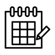 Calendar (for scheduling deliveries) Vector Line Icon Design