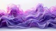 Abstract lilac waves on a white background