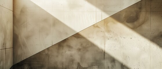  Neutral background wall with light shining through it, concrete backdrop space no people window