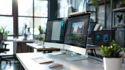 Poster - Desktop Computer on White Desk