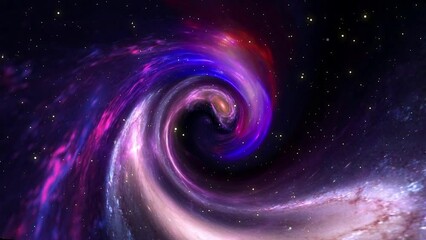 Wall Mural - Galaxy and Nebula. Abstract space background. Endless universe with stars and galaxies in outer space. Cosmos art. Motion design.
