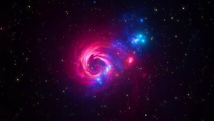 Wall Mural - Galaxy and Nebula. Abstract space background. Endless universe with stars and galaxies in outer space. Cosmos art. Motion design.
