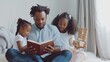 A Father Reading to His Daughters
