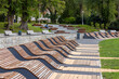Mieczyslaw Dukiet Park, popular place to relax for locals and tourists, Krynica-Zdroj, Poland