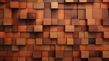 3D Cubic Wooden Wall Texture Background