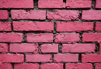Aufkleber - Pink burgundy red paint brick wall masonry texture background structure backdrop
