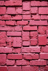 Aufkleber - Pink burgundy red paint brick wall masonry texture background structure backdrop