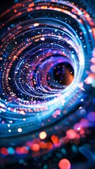 Poster - Abstract technology and data circle background