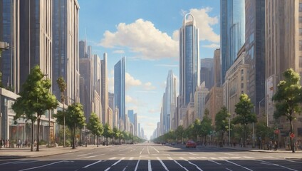 Wall Mural - road in the city