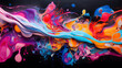 Digital neon graffiti marble swirl curve abstract poster web page PPT background