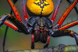 Close Up Golden Silk Orb-Weaver Spider in Natural Habitat Natur
